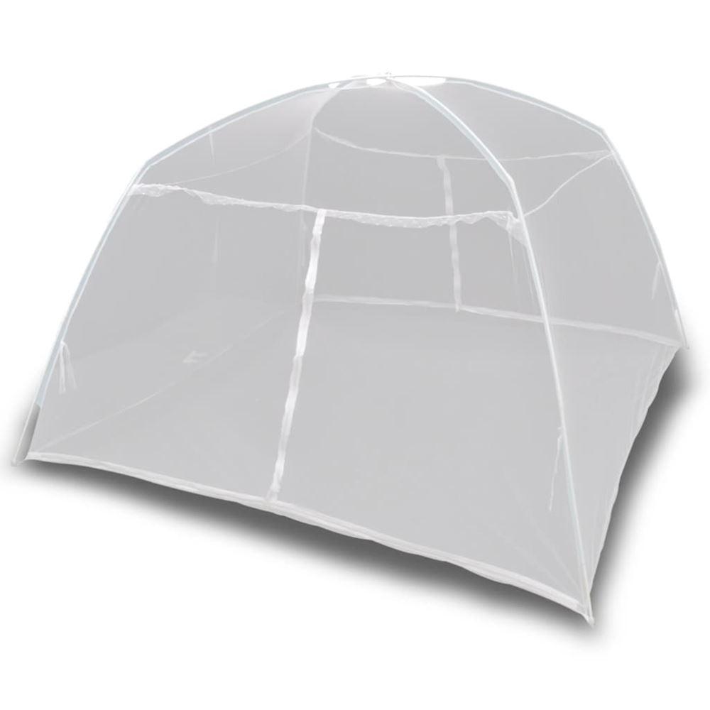 vidaXL Campingtält 200x150x145 cm fiberglas vit