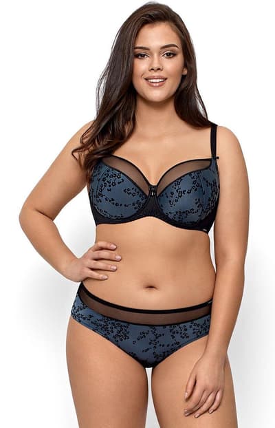 Leonor semi-blød bh polstret, navy, 80E