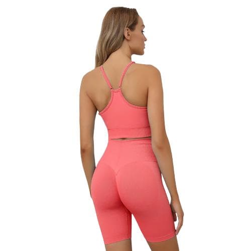 Seamless Sport BH Topp Korall Gymshout