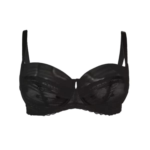 Gorgeous BH med broderet plettet BH til kvinder/damer Black 34FF