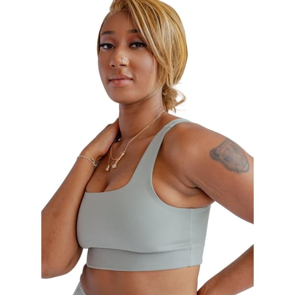 Girlfriend Collective Womens/Ladies Tommy Cropped Square Neck Bra