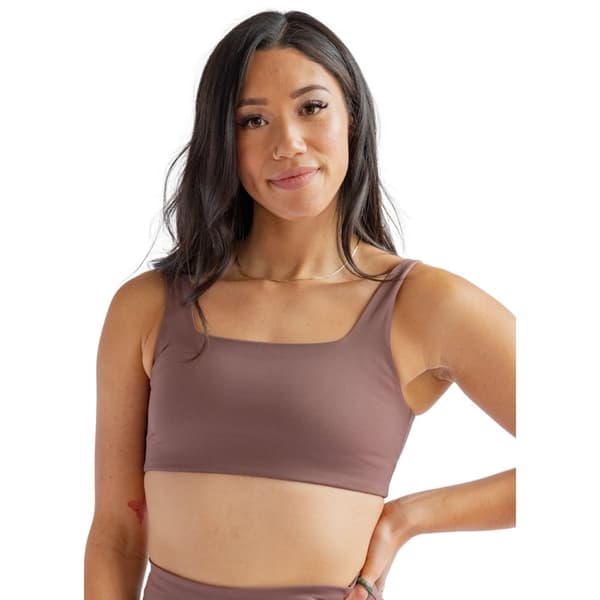 Girlfriend Collective Womens/Ladies Tommy Cropped Square Neck Bra