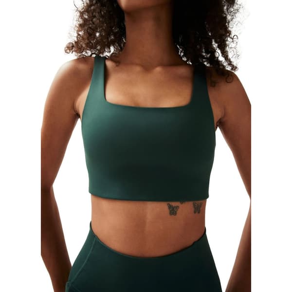 Girlfriend Collective Womens/Ladies Tommy Cropped Square Neck Bra