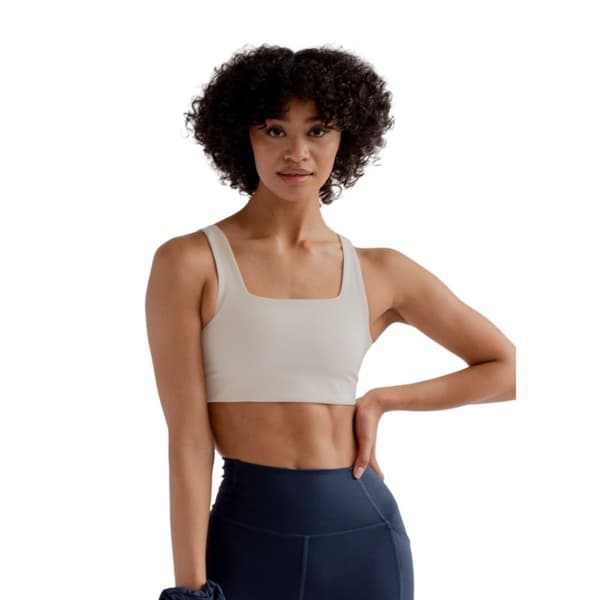 Girlfriend Collective Womens/Ladies Tommy Cropped Square Neck Bra