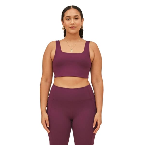 Girlfriend Collective Womens/Ladies Tommy Cropped Square Neck Bra