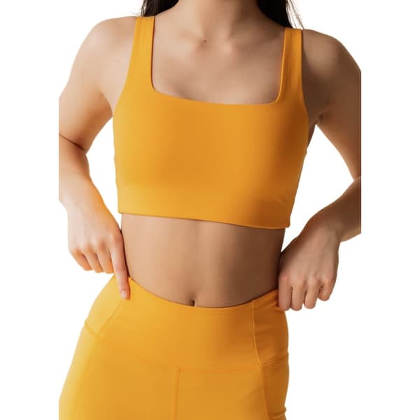 Girlfriend Collective Womens/Ladies Tommy Cropped Square Neck Bra