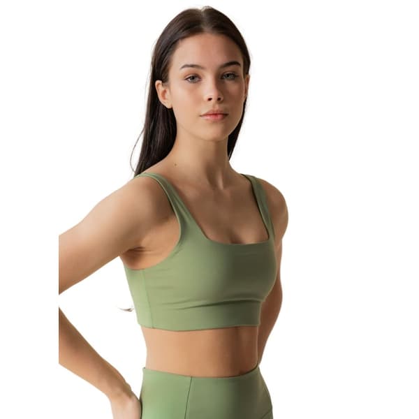 Girlfriend Collective Womens/Ladies Tommy Cropped Square Neck Bra