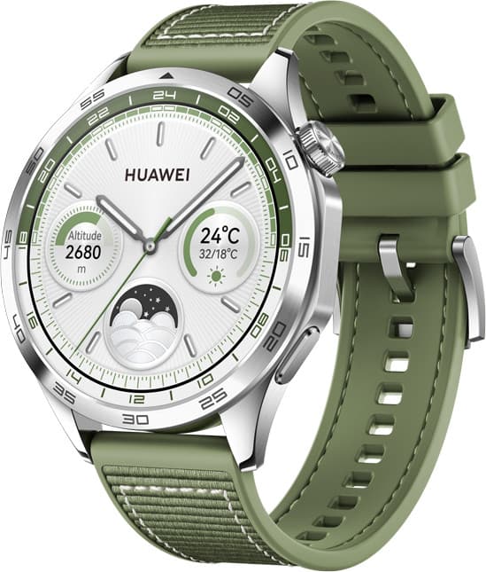GT 4 | Smart watch | GPS (satellite) | AMOLED | 46mm | Waterproof | Green Woven