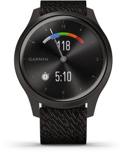 Garmin vivomove Style Woven Band, graphite/black pepper