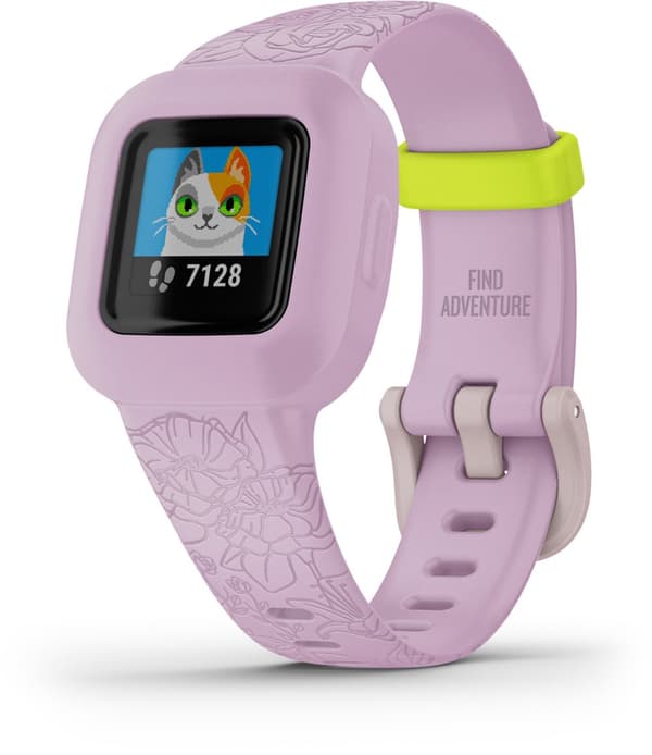 Garmin activity tracker for kids Vivofit Jr.3, lilac floral Lyserød
