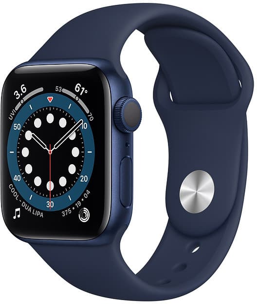 Apple Watch 6 GPS 40mm Sport Band, blue/deep navy