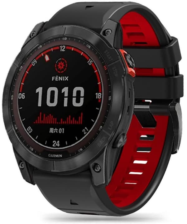 Tech-Protect watch strap IconBand Pro Garmin fenix 3/5X/3HR/5X Plus/6X/6X Pro/7X, black/red