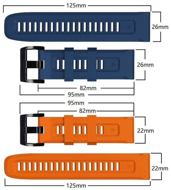 Tech-Protect watch strap IconBand Garmin fenix 5/6/7, black