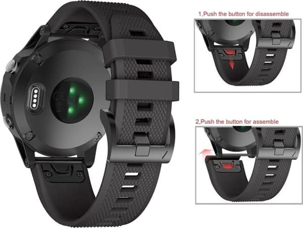 Tech-Protect watch strap Smooth Garmin fenix 5/6/6 Pro 22mm, black
