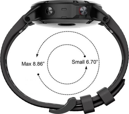 Tech-Protect watch strap Smooth Garmin fenix 5/6/6 Pro 22mm, black
