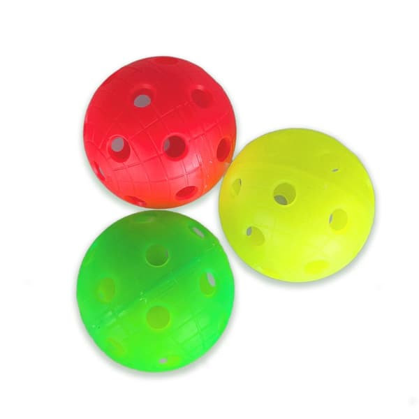 Innebandybollar 3-pack Färgade