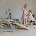 Miniatyrbild 4 av 11: Justerbar Montessori inomhusklätterställning för barn – Modulär klättertriangel för småbarn