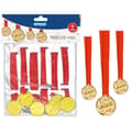Miniatyrbillede 1 af 3: Stylex Metal Medaljer Vinder 6 Stykker Guld/Rød