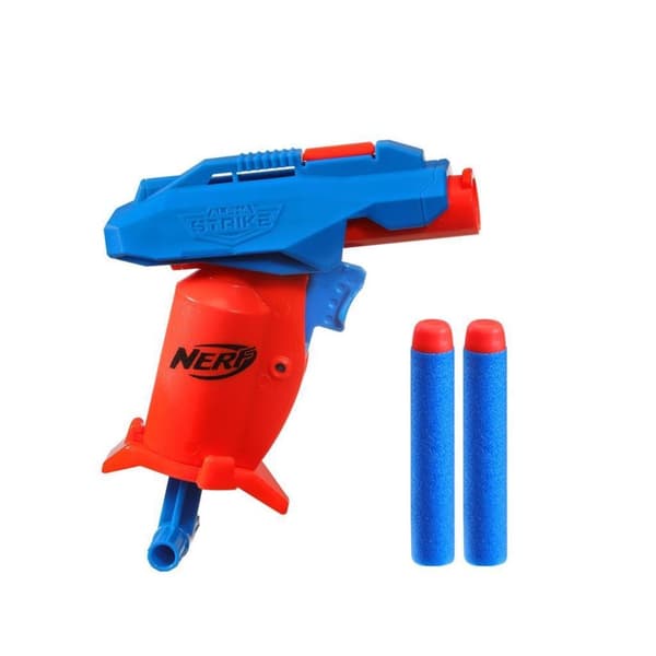 Nerf Alpha Strike Slinger SD-1 Blaster + 2 pile rød/blå