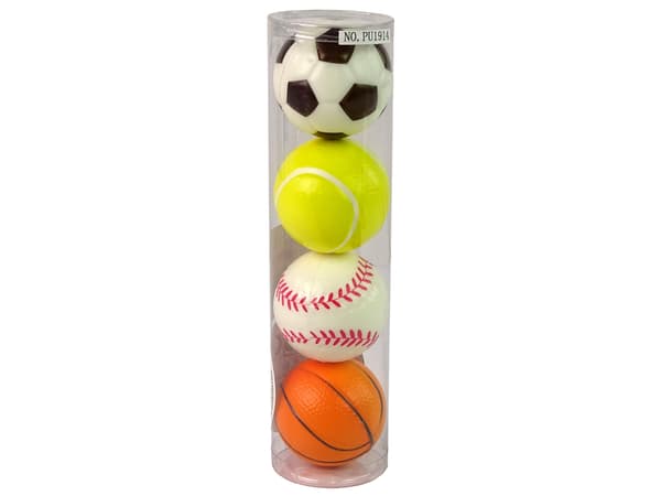 Set med mjuka bollar 4 st. Sport Golf Tennis Fotboll