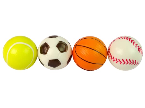 Set med mjuka bollar 4 st. Sport Golf Tennis Fotboll