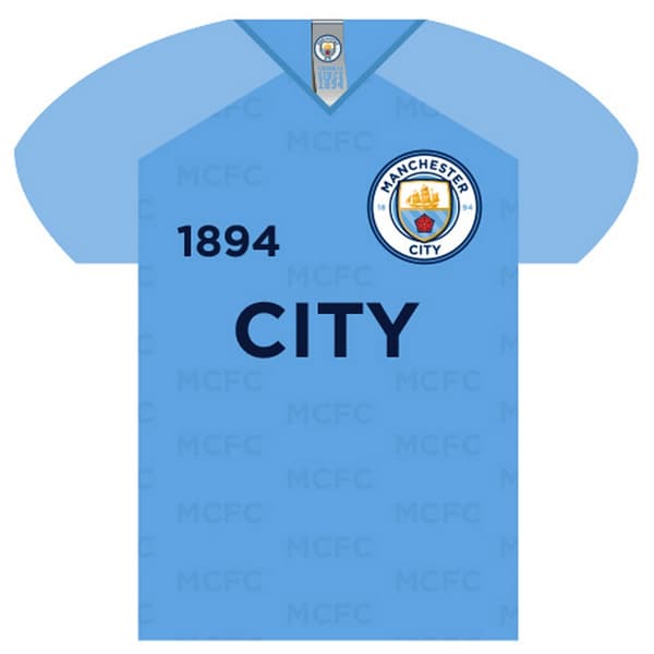 Manchester City FC Shirt Shaped Sign Blue One Size