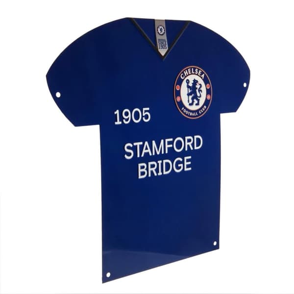 Chelsea FC Shirt Shaped Metal Sign