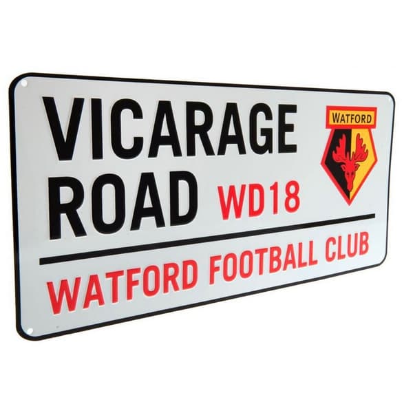 Watford FC Vicarage Road Street Sign
