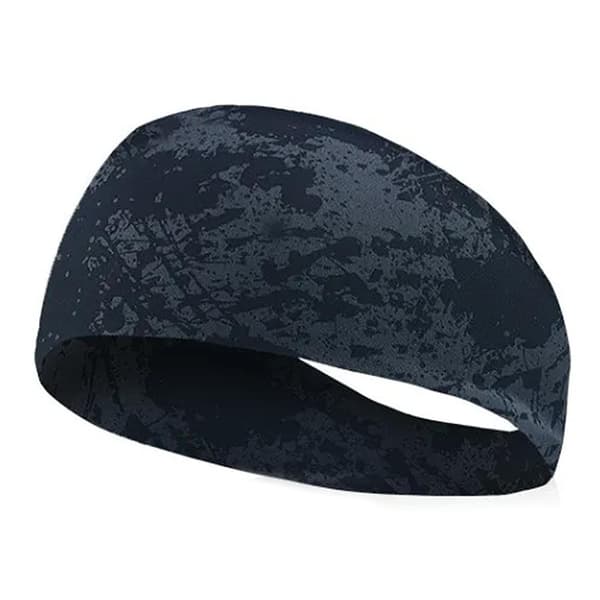 Elastiskt Pannband / Svettband Sport Bredare  - Välj färg Svart