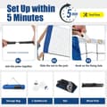 Miniatyrbild 7 av 8: Badmintonracketset, 165,5"x40"x33,5"-61", Blå, Svart
