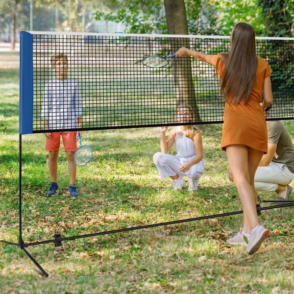 Badmintonracketset, 165,5"x40"x33,5"-61", Blå Svart