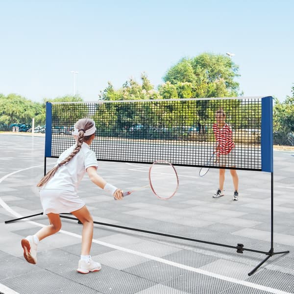 Badmintonracketset, 165,5"x40"x33,5"-61", Blå Svart