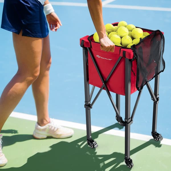 Tennisbold undervisningsvogn, 16x16x36 tommer, Sort/Blå