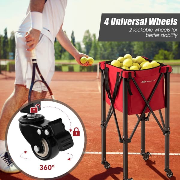 Tennisbold undervisningsvogn, 16x16x36 tommer, Sort/Blå
