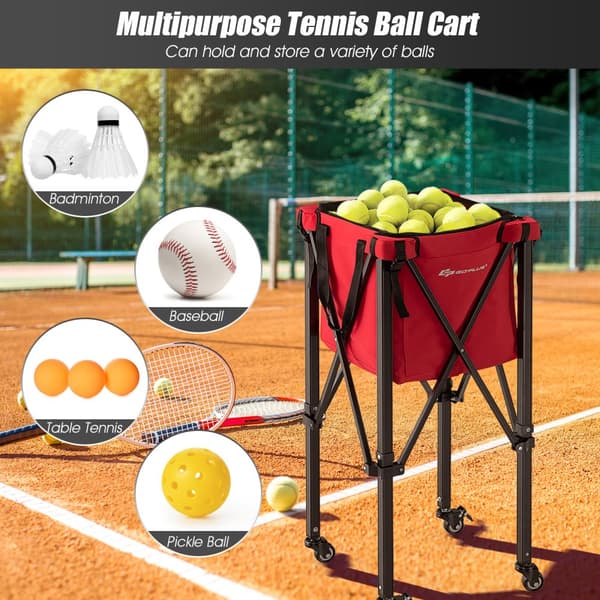 Tennisbold undervisningsvogn, 16x16x36 tommer, Sort/Blå