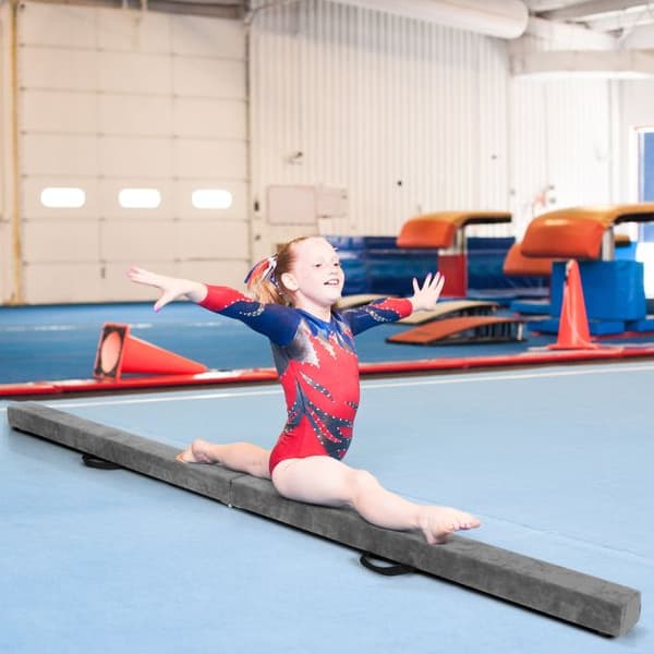 Gymnastikbjælke, 82,5x4x2,5 tommer, Brun