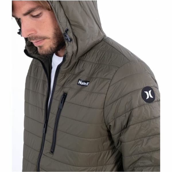Miesten urheilutakki Hurley Balsam Quilted Packable Vihreä