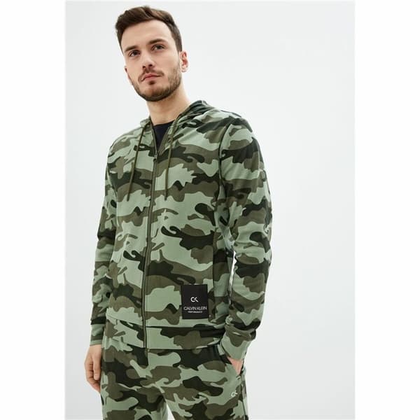 Miesten urheilutakki Calvin Klein Full Zip Vihreä