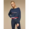 Pikkukuva 5 / 8: Naisten huputon collegepaita Tommy Hilfiger Crop V Neck Tummansininen