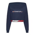 Pikkukuva 1 / 8: Naisten huputon collegepaita Tommy Hilfiger Crop V Neck Tummansininen