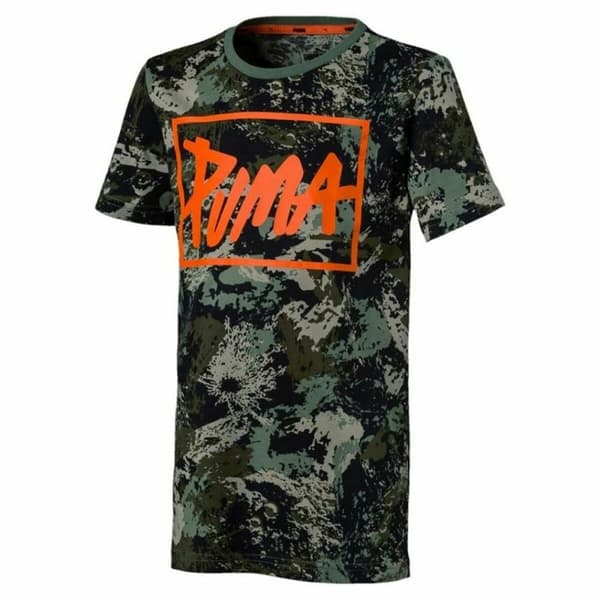 Barn T-shirt med kortärm Puma Style Graphic Grön