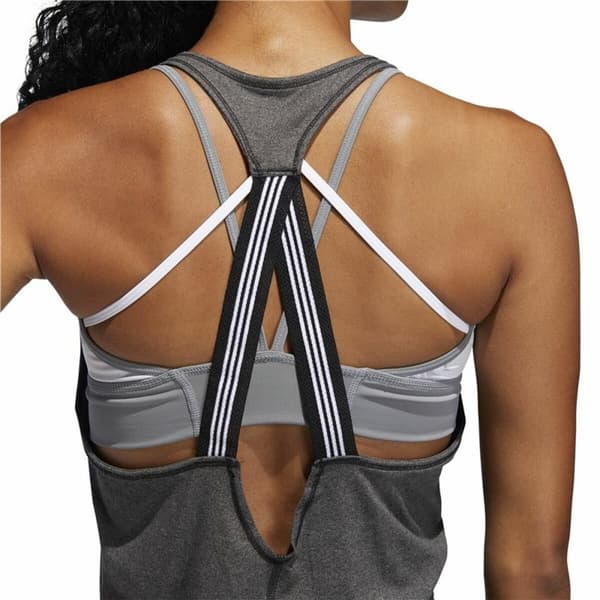 Ärmlös sporttröja Dam Adidas 3 Stripes Tank Mörkgrå