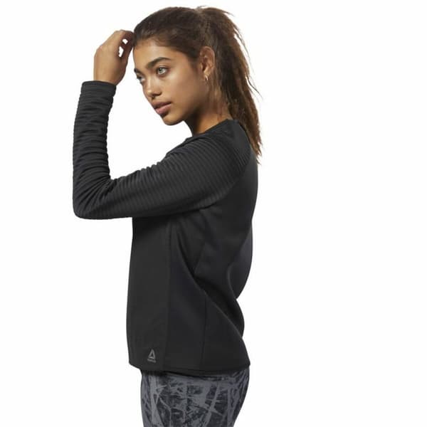 Naisten pitkähihainen paita Reebok Thermowarm Deltapeak Musta