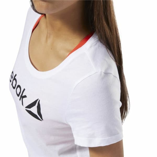 T-shirt med kortärm Dam Reebok Scoop Neck Vit
