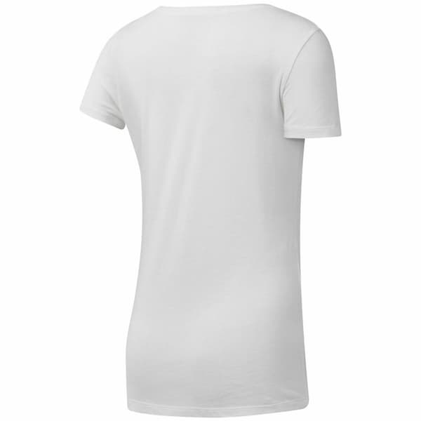 T-shirt med kortärm Dam Reebok Scoop Neck Vit