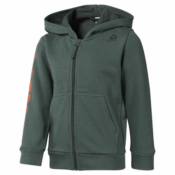 Sportsjakke til børn Reebok Elements Full Grøn