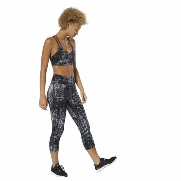 Sport leggins til kvinder Reebok Lux 3/4 Sort