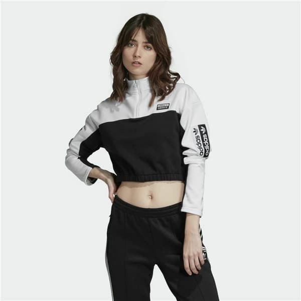 Kortærmet T-shirt til Kvinder Adidas Cropped Hvid