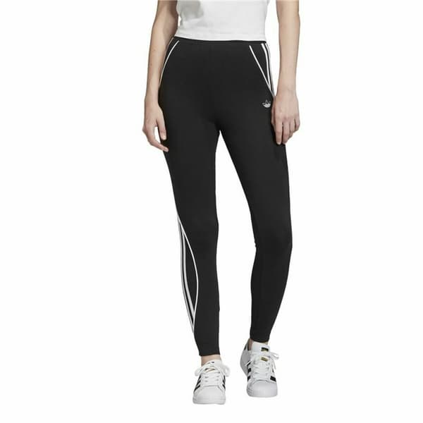 Naisten urheilulegginsit Adidas 3 Stripes Musta