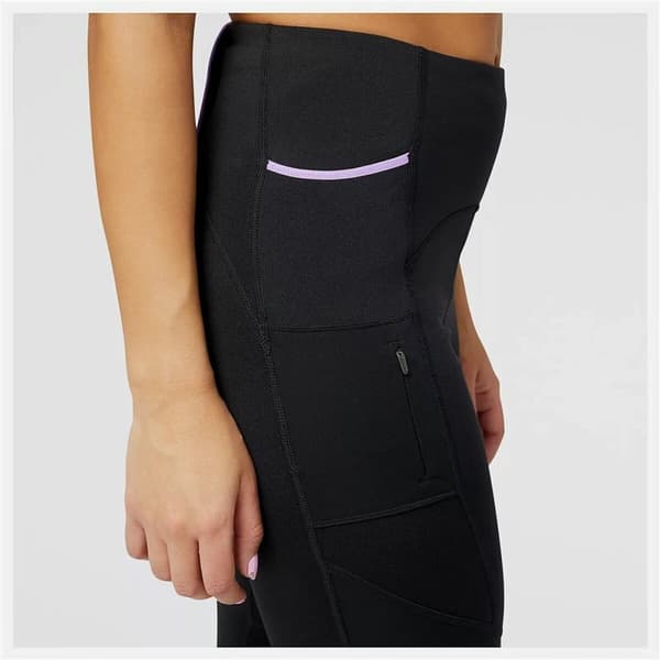 Naisten urheilulegginsit New Balance Impact Run AT Heat Tight Musta